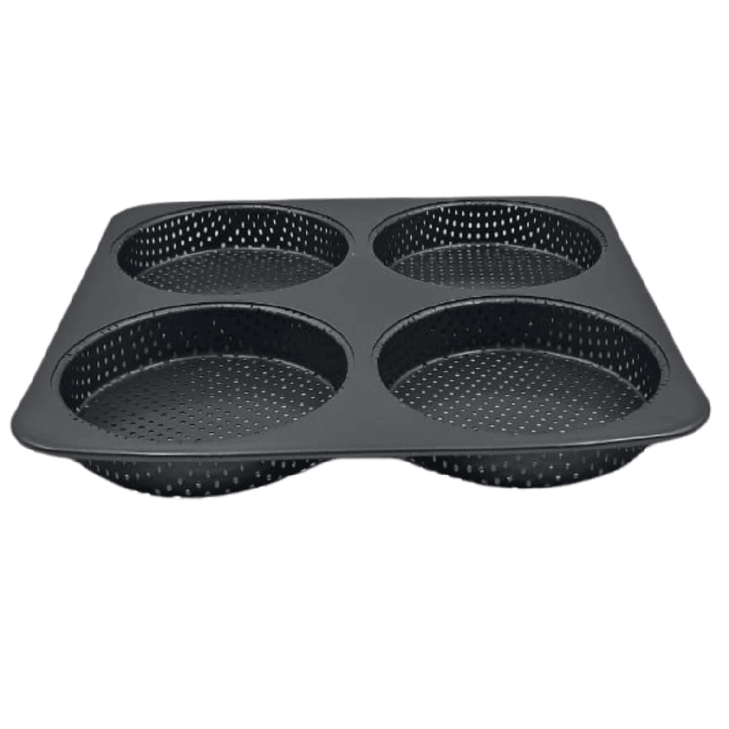 MOLDE HAMBURGUESAS 4 CAVIDADES 28 X 28 X 2.5 CM 435 G