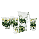 JUEGO DE AGUA 7 PZ. LIMONES