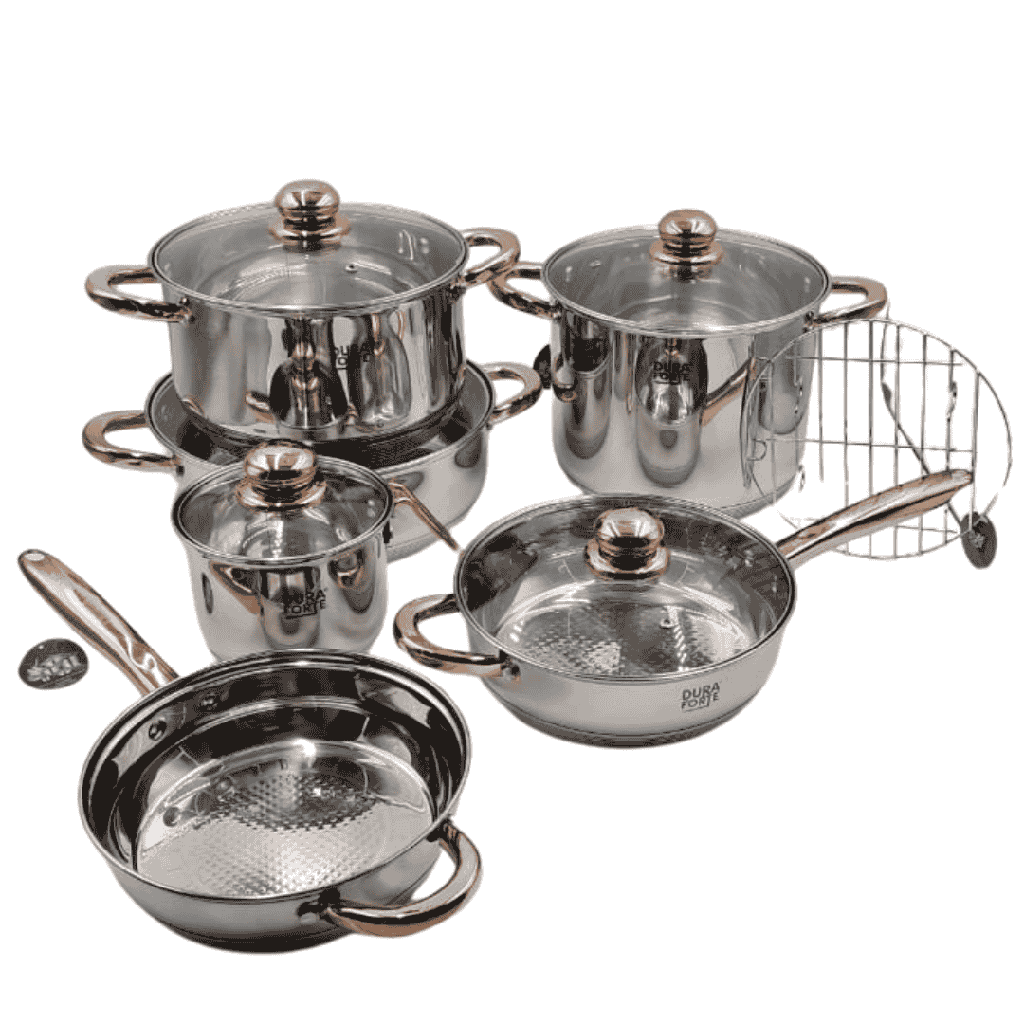 BATERIA DANUBIO SUPERCOOK ACERO INOXIDABLE 12 PIEZAS