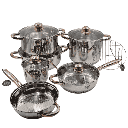 BATERIA DANUBIO SUPERCOOK ACERO INOXIDABLE 12 PIEZAS