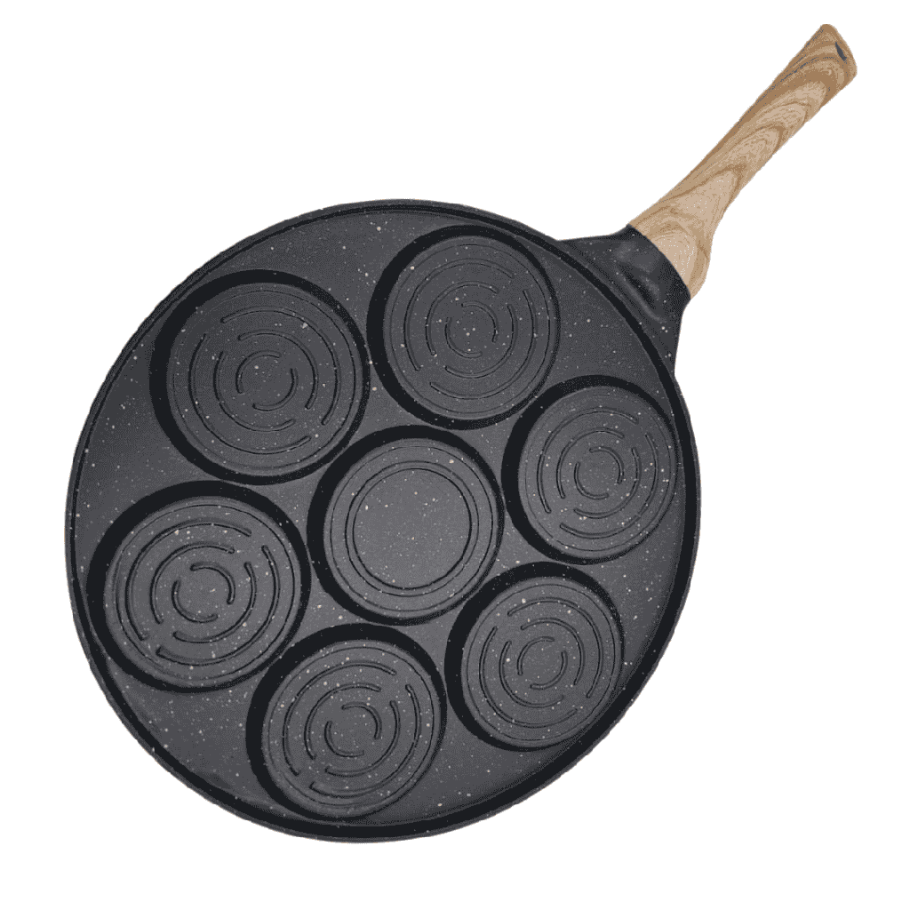 SARTEN DE ALUMINIO FUNDIDO EMOJIS 26.5 CM COLOR NEGRO CON ANTHIADERENTE CON MANGO DESMONTABLE