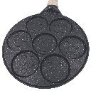 SARTEN DE ALUMINIO FUNDIDO EMOJIS 26.5 CM COLOR NEGRO CON ANTHIADERENTE CON MANGO DESMONTABLE
