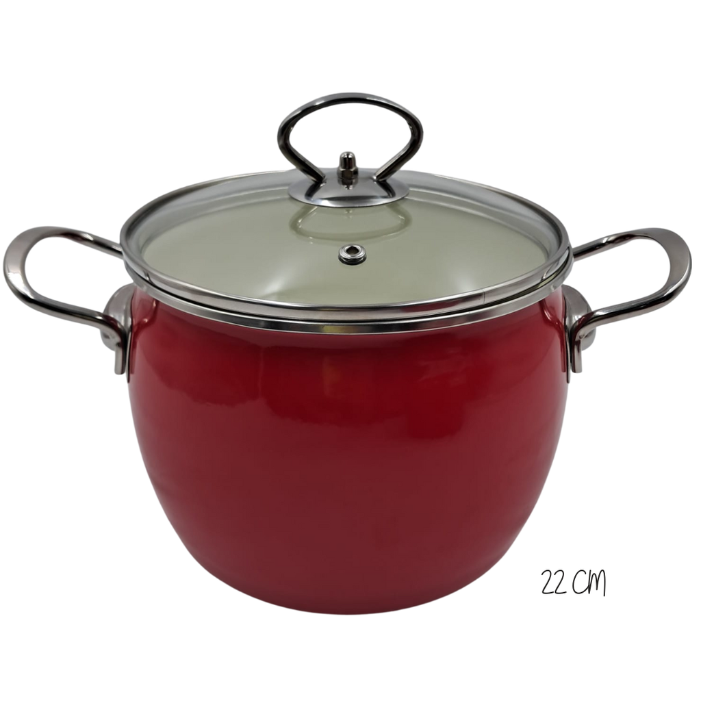 OLLA ABOMBADA PHAEDRA ACERO ESMALTADO 22 CM