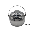 JUEGO DE 5 OLLAS ABOMBADAS 16-18-20-22-26 CMS