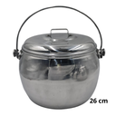 JUEGO DE 5 OLLAS ABOMBADAS 16-18-20-22-26 CMS