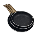 JUEGO DE 3 SARTENES PREMIUM STONE DURAFORTE ALUMINIO 3MM MEDIDAS 20/24/28 CM
