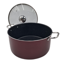 OLLA DURAFORTE  32 CM ROJO VINO 2.5 MM 12 LITROS ANTIADHERENTE PREMIUM