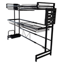 ESCURRIDOR PARA PLATOS NEGRO DE DOBLE ALTURA 55 X 27 X 60-95 CM