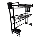 ESCURRIDOR PARA PLATOS NEGRO DE DOBLE ALTURA 55 X 27 X 60-95 CM
