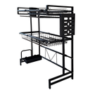 ESCURRIDOR PARA PLATOS NEGRO DE DOBLE ALTURA 55 X 27 X 60-95 CM