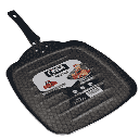 COMAL CON GRILL ALUMINIO 28 CMS ROJO 206C CON ANTIADHERENTE THERMOCELL NEGRO MARCAS  CINSA