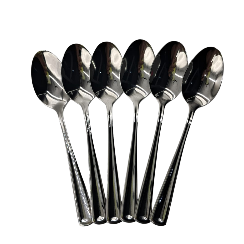JUEGO CAFETERA DE 6 CUCHARA CAFETERA DE ACERO INOXIDABLE 15 X 3 CMS