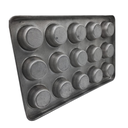 PLACA PARA MUFFIN DE 15 CAV. DE 36 X 58CM ZINTROALUM