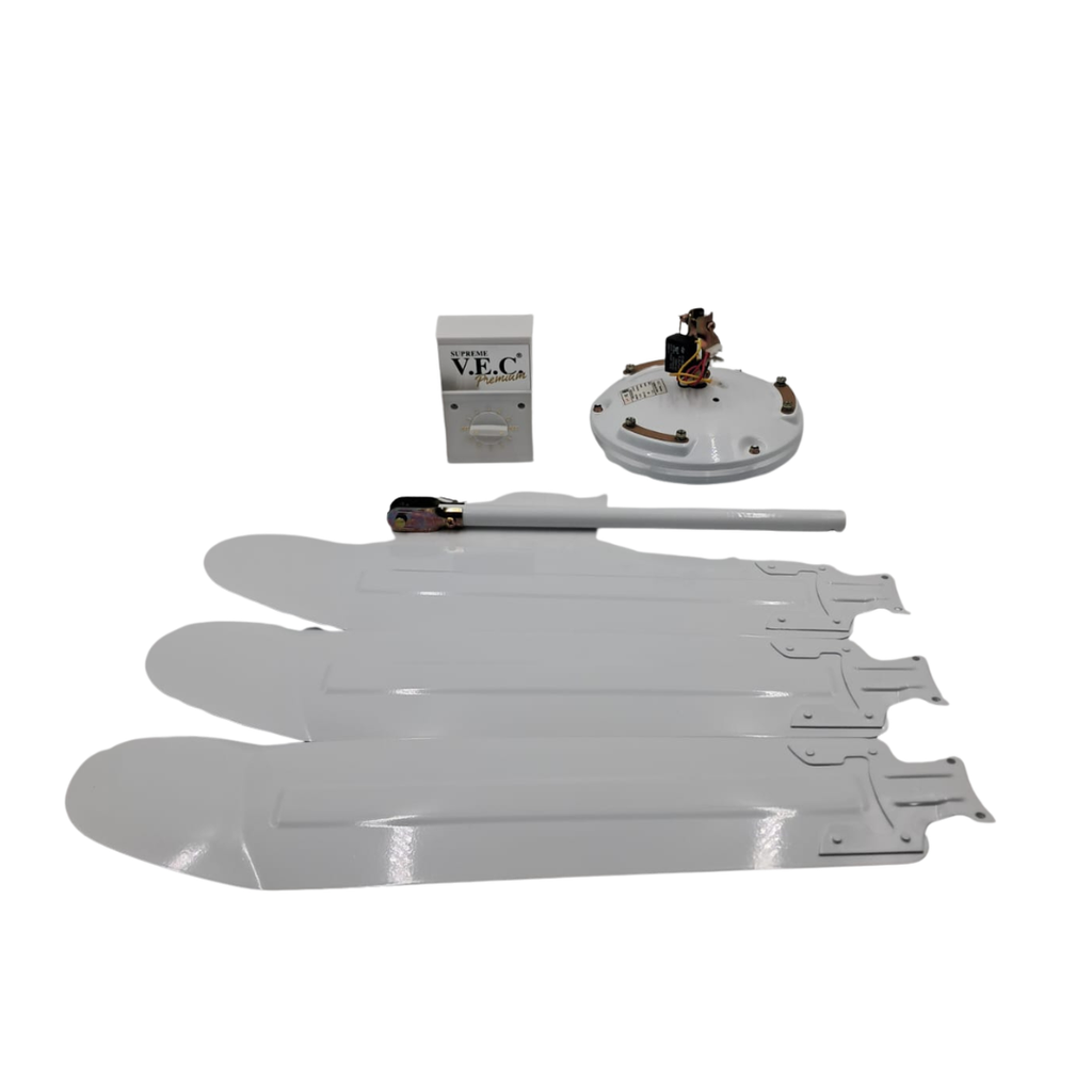 VENTILADOR DE TECHO MOTOR GRANDE 56" C/ BLANCO 90W MARCA SUPREME VEC PREMIUM