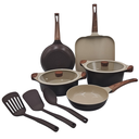 BATERIA DE COCINA MOKA ALPRO ALUMINIO FUNDIDO 10 PIEZAS