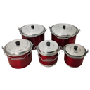JUEGO DE 5 OLLAS ROJO C5R