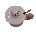 TAZA CON TAPA OSO POLAR 11 X 14 CM