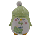 TAZA CON TAPA PINGUINO 14 X 12 CM