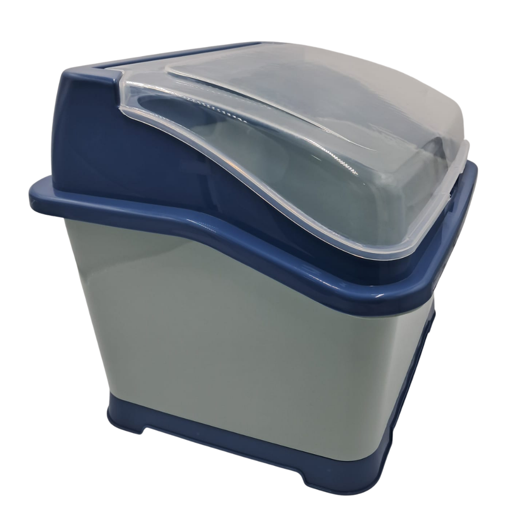 ESCURRIDOR DE PLASTICO PRACTICO BITONO CON TAPA 46.5x37x35.5cm