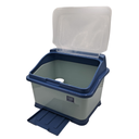 ESCURRIDOR DE PLASTICO PRACTICO BITONO CON TAPA 46.5x37x35.5cm