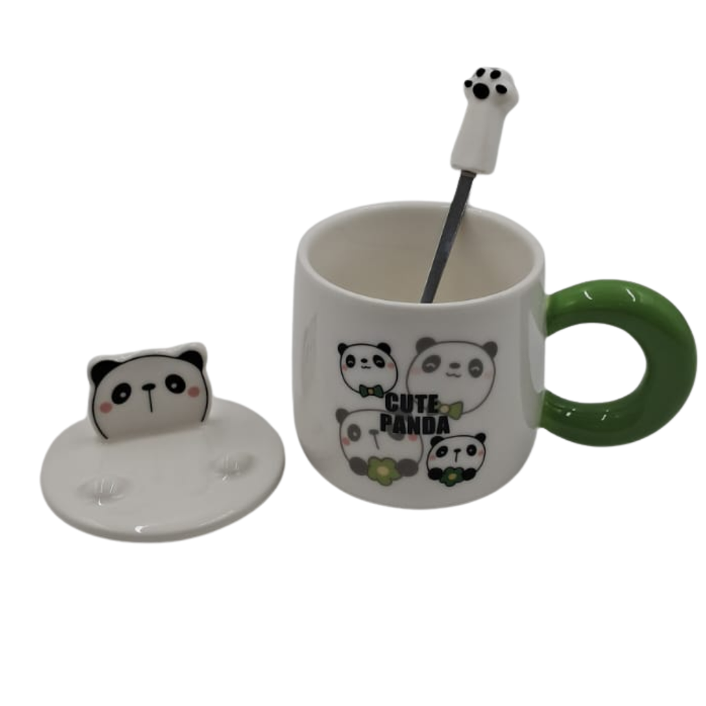 TAZA CON TAPA 4 DISEÑOS COMBINADOS  5 X 12 CM