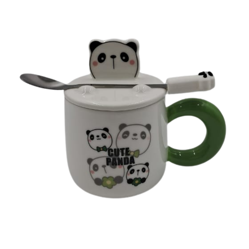 TAZA CON TAPA 4 DISEÑOS COMBINADOS  5 X 12 CM