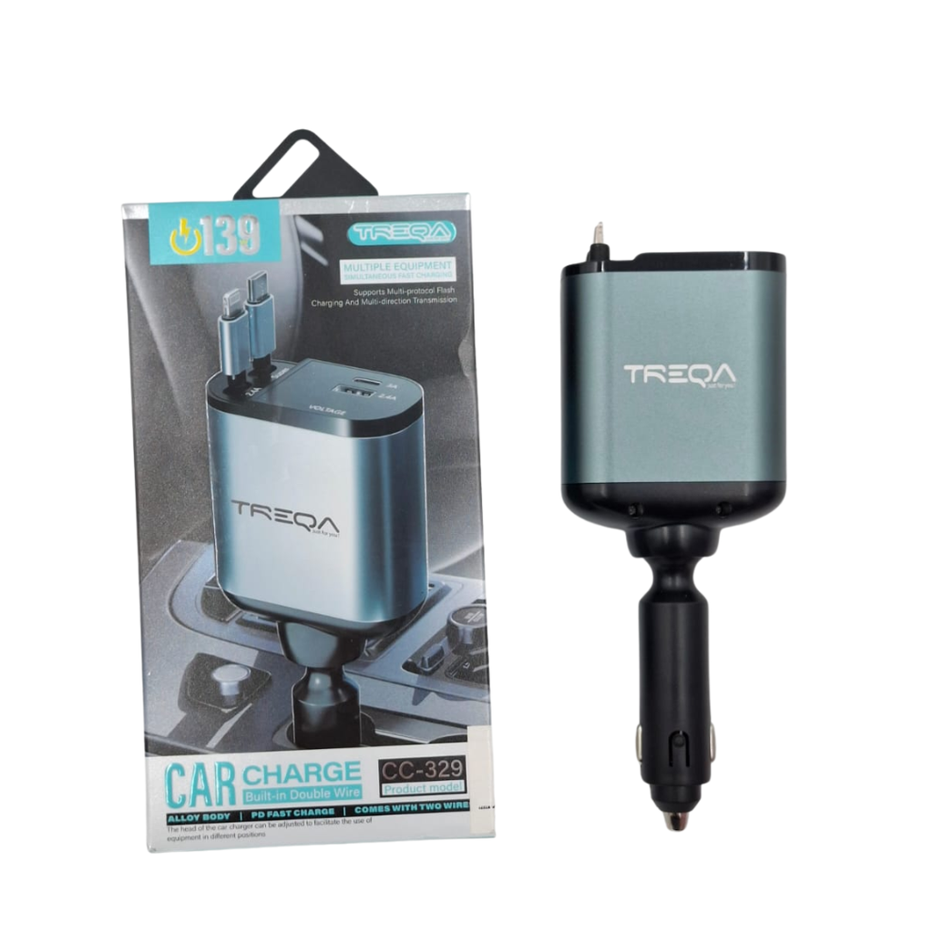 CARGADOR PARA AUTO TREQA CC-329