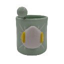 TAZA AZUL PATO 12 X 9.5 CM