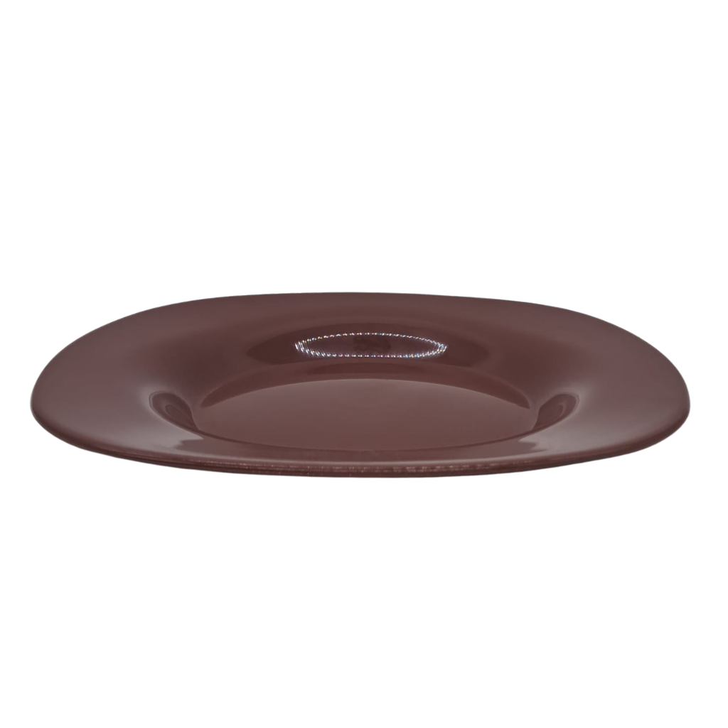 PLATO TRINCHE CUADRADO 23CM TAUPE