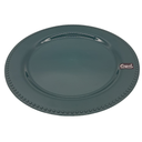 PLATO BASE 32 CM DOTS VERDE PINO