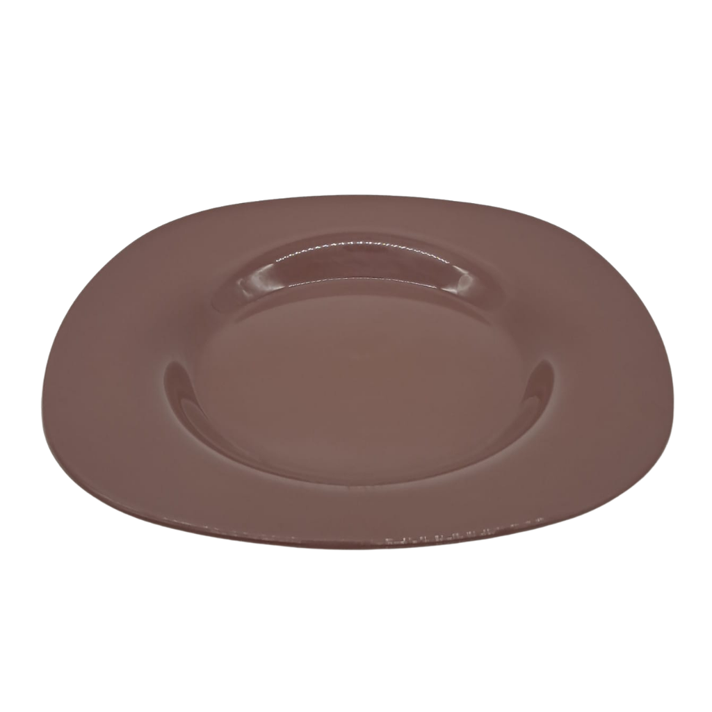 PLATO TRINCHE CUADRADO 23CM TAUPE