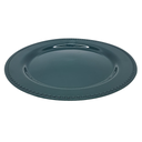 PLATO BASE 32 CM DOTS VERDE PINO