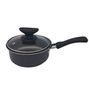 CACEROLA ALUMINIO ESENCIAL PERSONAL GRIS CON TAPA DE VIDRIO