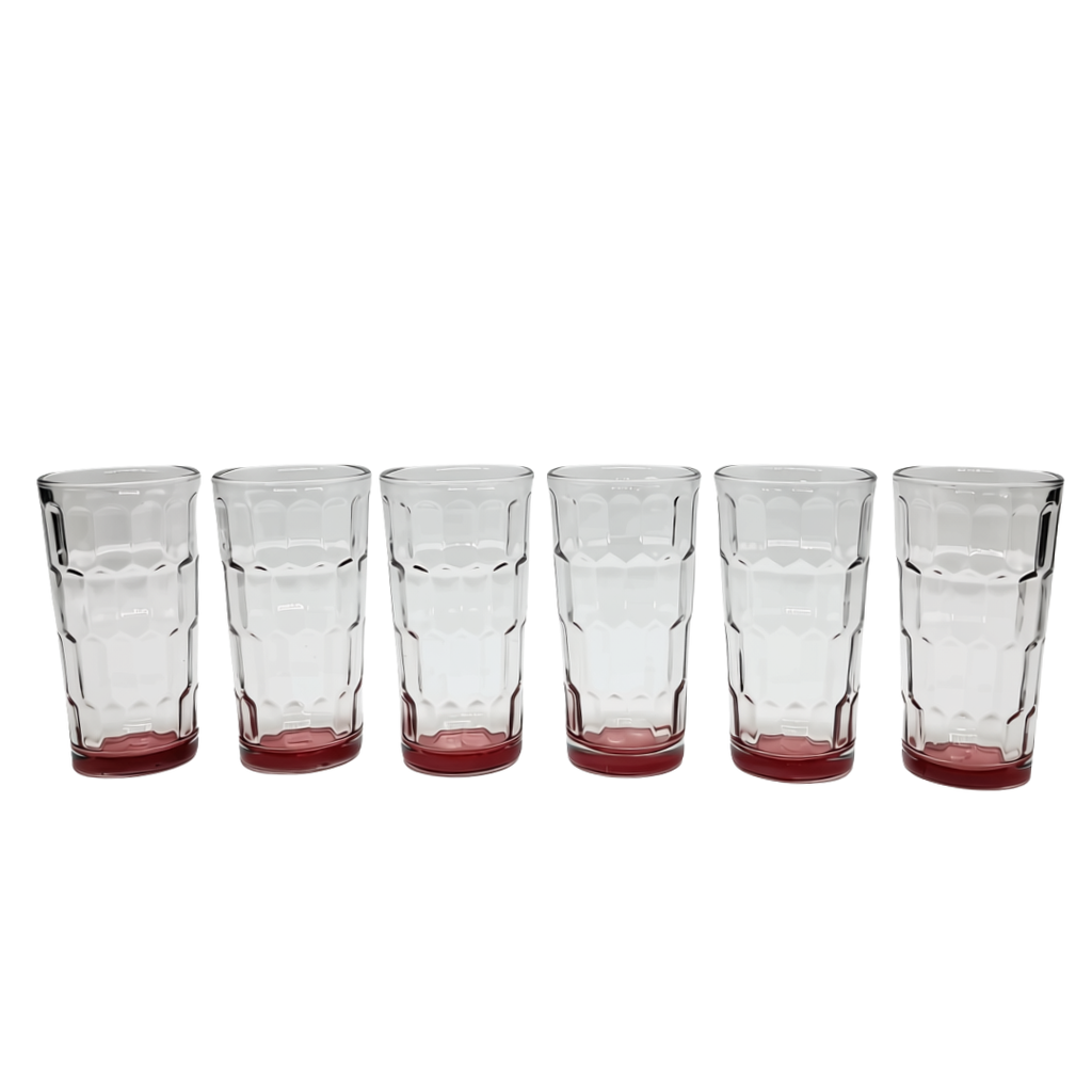 JGO DE 6 VASOS IGLÚ ATOM ROJO