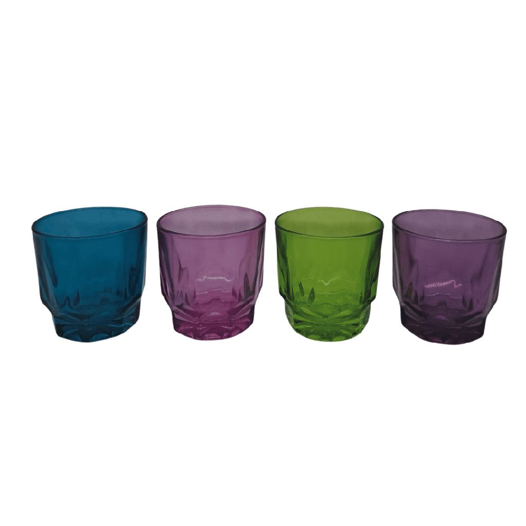 JGO 4 VASOS PRISMA COLORS