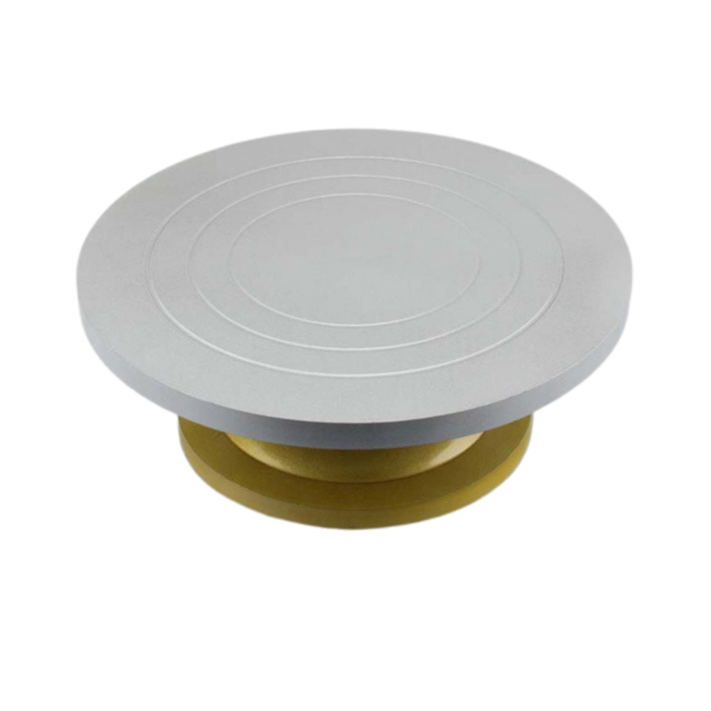 BASE GIRATORIA DORADA PARA PASTEL 29 X 12 CM PLASTIACERO