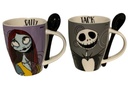 JUEGO DE 2 TARROS DE CERAMICA CON CUCHARA A NIGHTMARE JACK