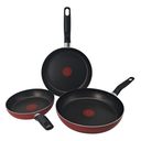 JUEGO DE SARTENES  ROJO T-FAL 20-24-26 CM 9083