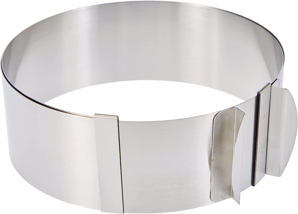 MOLDE AJUSTABLE PARA PASTEL DE ACERO INOXIDABLE