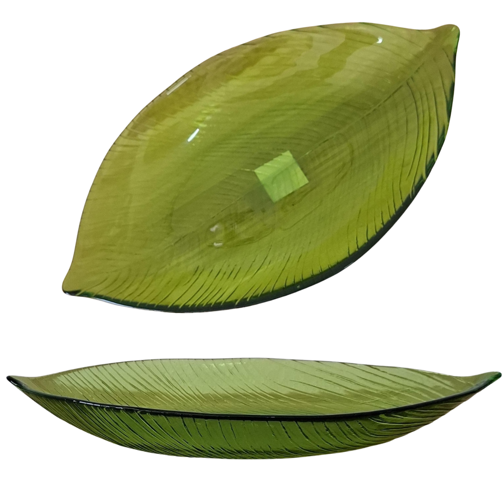 PIEZA PLATON HOJA COLORES AZUL CLARO Y VERDE LIMA