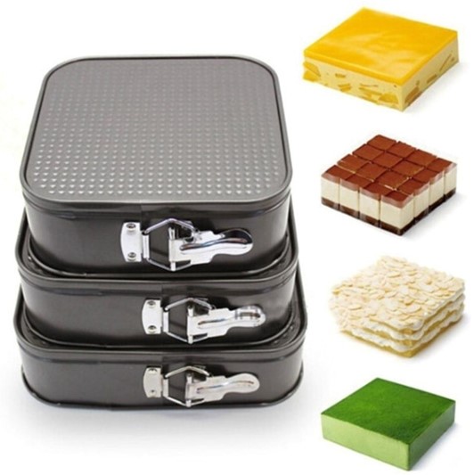 SET DE MOLDES CUADRADOS DESMONTABLES 20/22/24