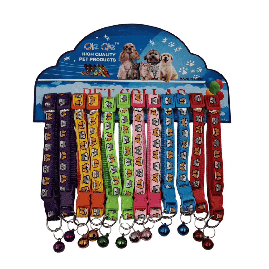 COLLAR PARA MASCOTAS MODELO PERROS 1 X 30 CM DE PLASTICO COLORES VARIOS