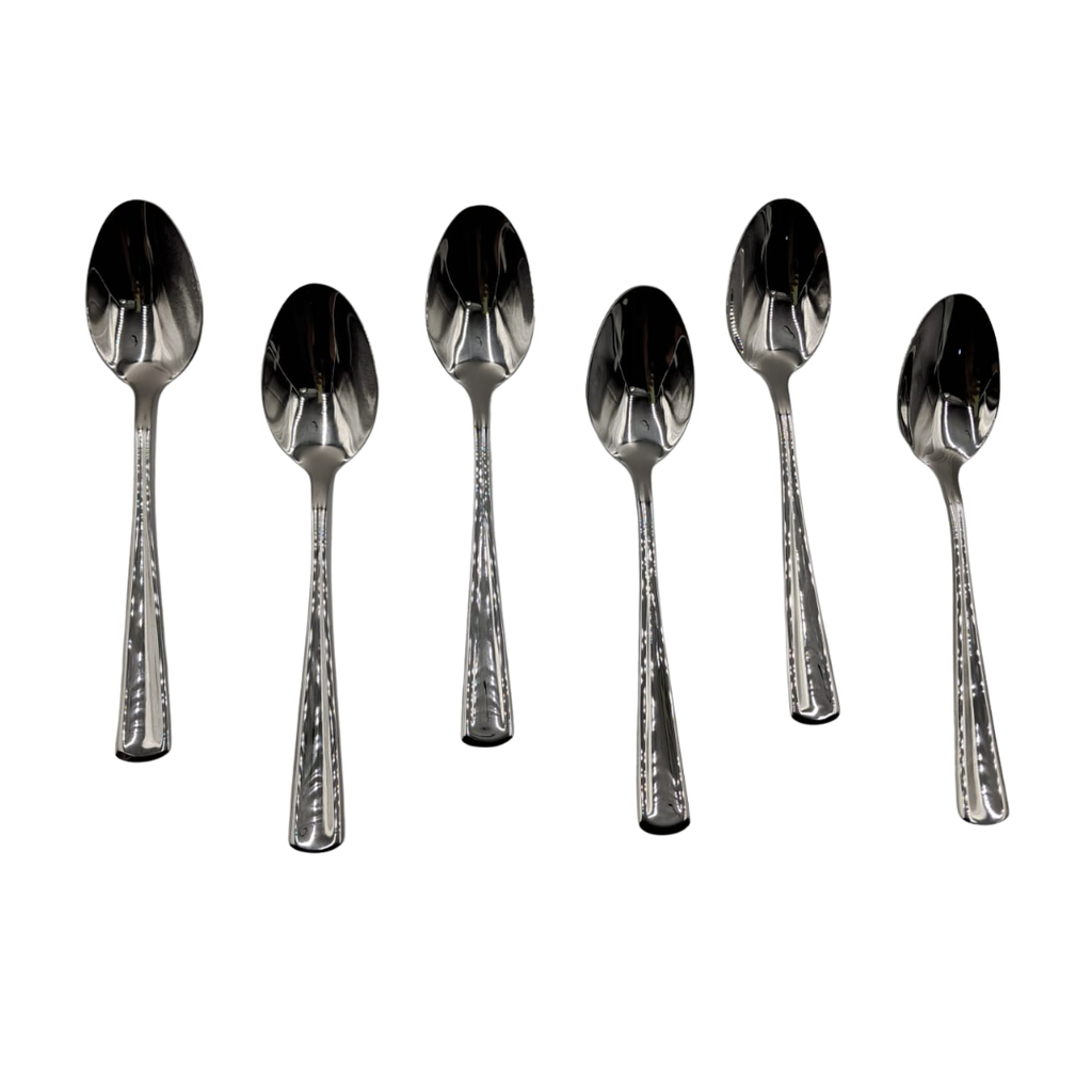 JUEGO DE 6 CUCHARAS DE ACERO INOXIDABLE 4 X20 CMS