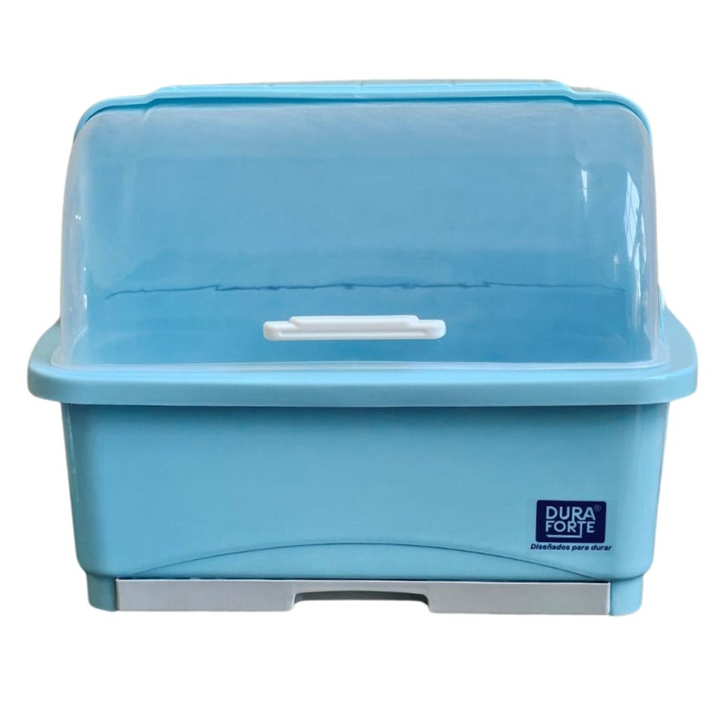 ESCURRIDOR DE PLASTICO STONE GRANDE CON TAPA PARA TRASTES 36 X 36 X 48 CMS