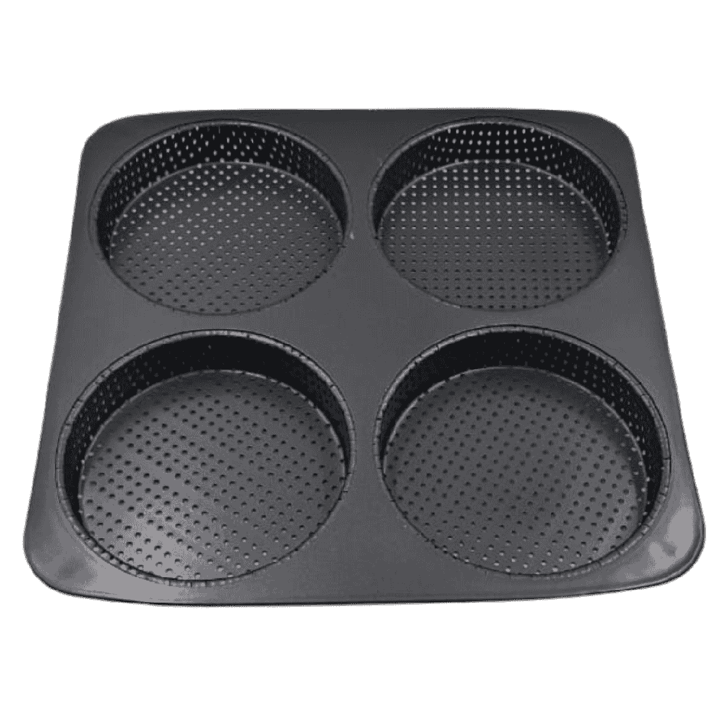 MOLDE HAMBURGUESAS 4 CAVIDADES 28 X 28 X 2.5 CM 435 G