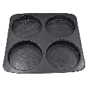 MOLDE HAMBURGUESAS 4 CAVIDADES 28 X 28 X 2.5 CM 435 G