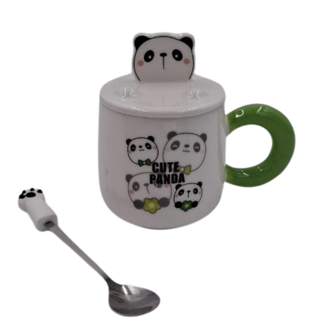 TAZA CON TAPA 4 DISEÑOS COMBINADOS  5 X 12 CM