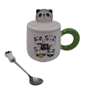TAZA CON TAPA 4 DISEÑOS COMBINADOS  5 X 12 CM
