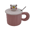 TAZA CON TAPA OSO POLAR 11 X 14 CM