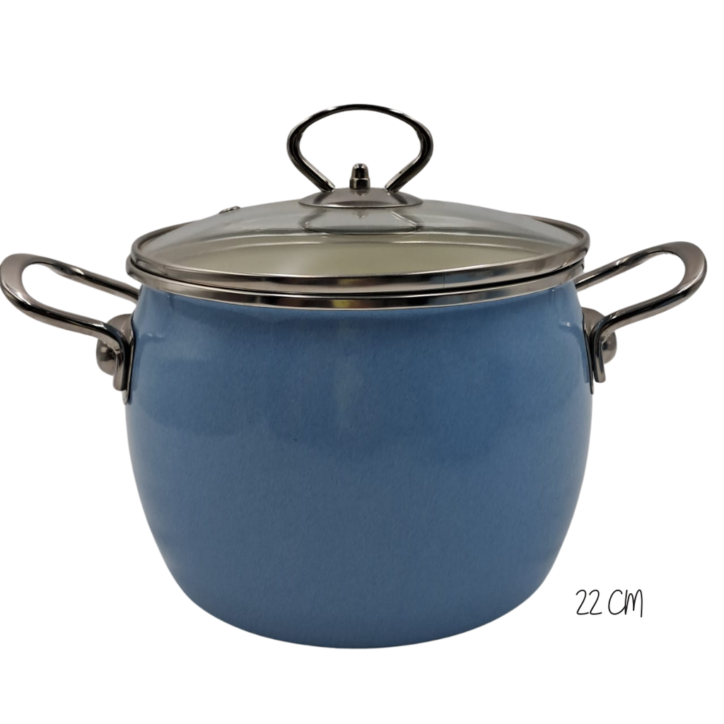 OLLA ABOMBADA PHAEDRA ACERO ESMALTADO 22 CM